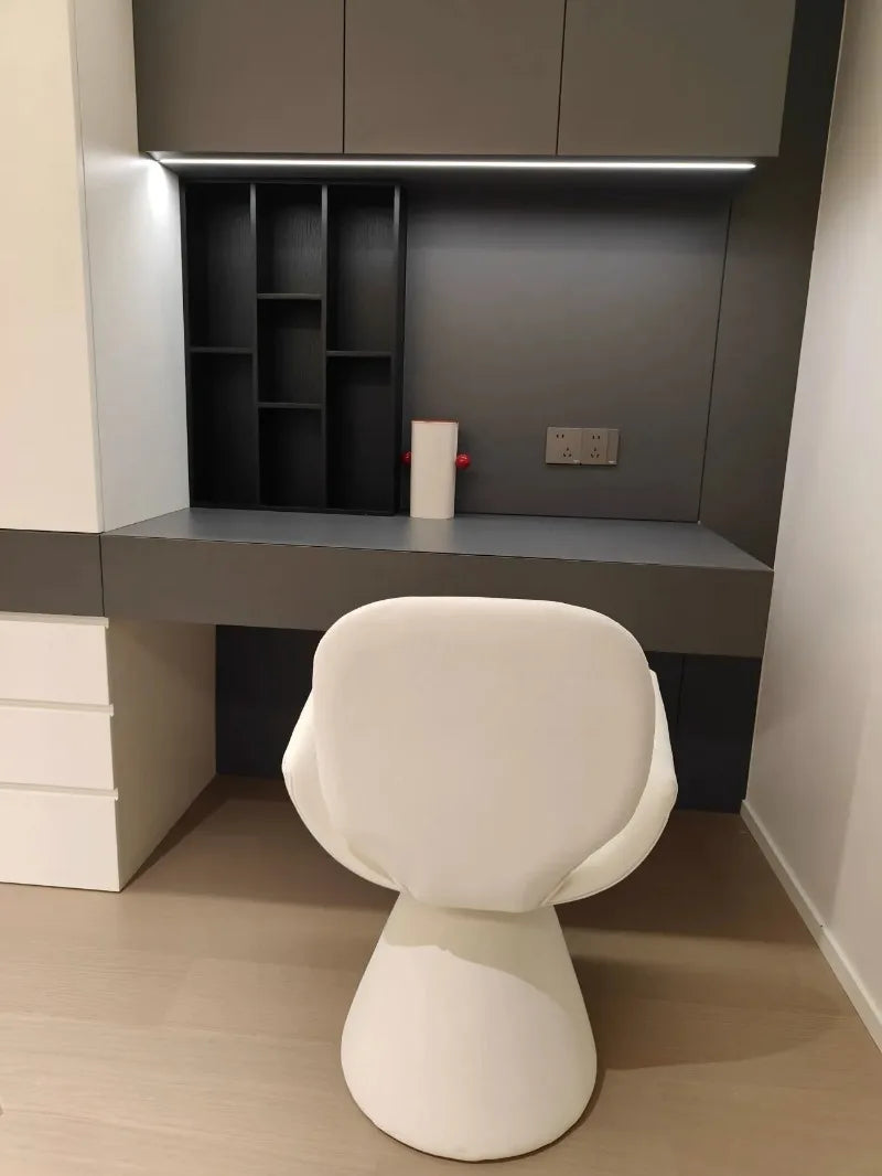 Nordic Solid Wood Swivel Accent Chair – Portable Armchair with Backrest