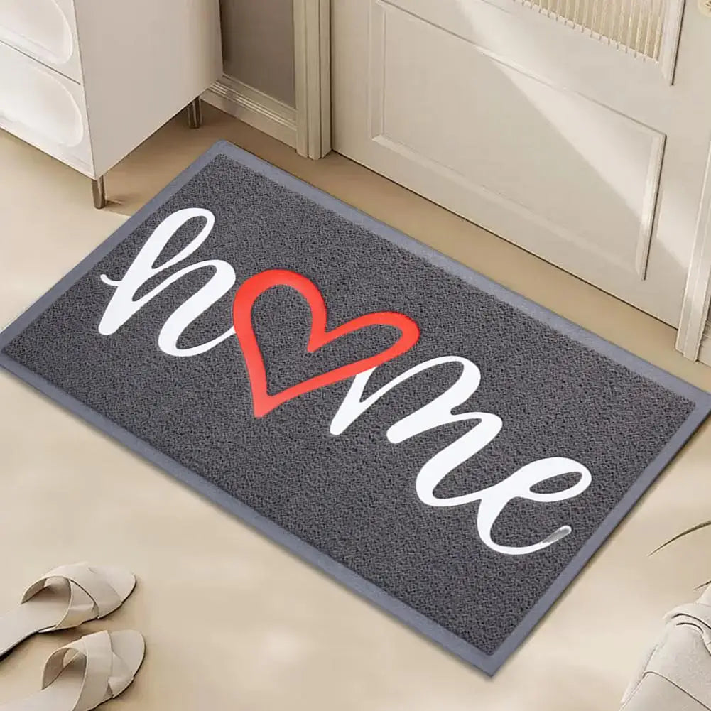 Entrance Floor Mat Hello Print  Non-Slip Rug Washable Mud Scrubber Doormat for Home  Front Door Entryway Laundry Bedroom