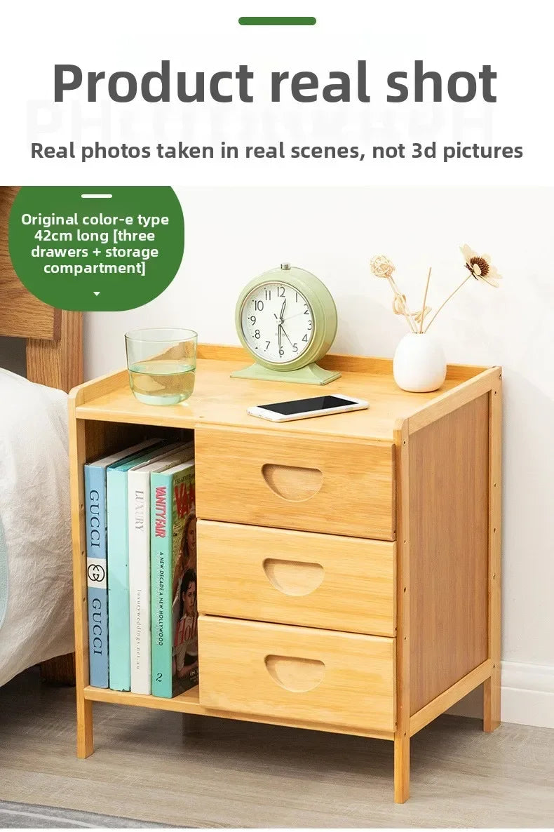 Bedside table simple solid wood small cabinet storage cabinet bedroom bedside simple Nordic European modern mini