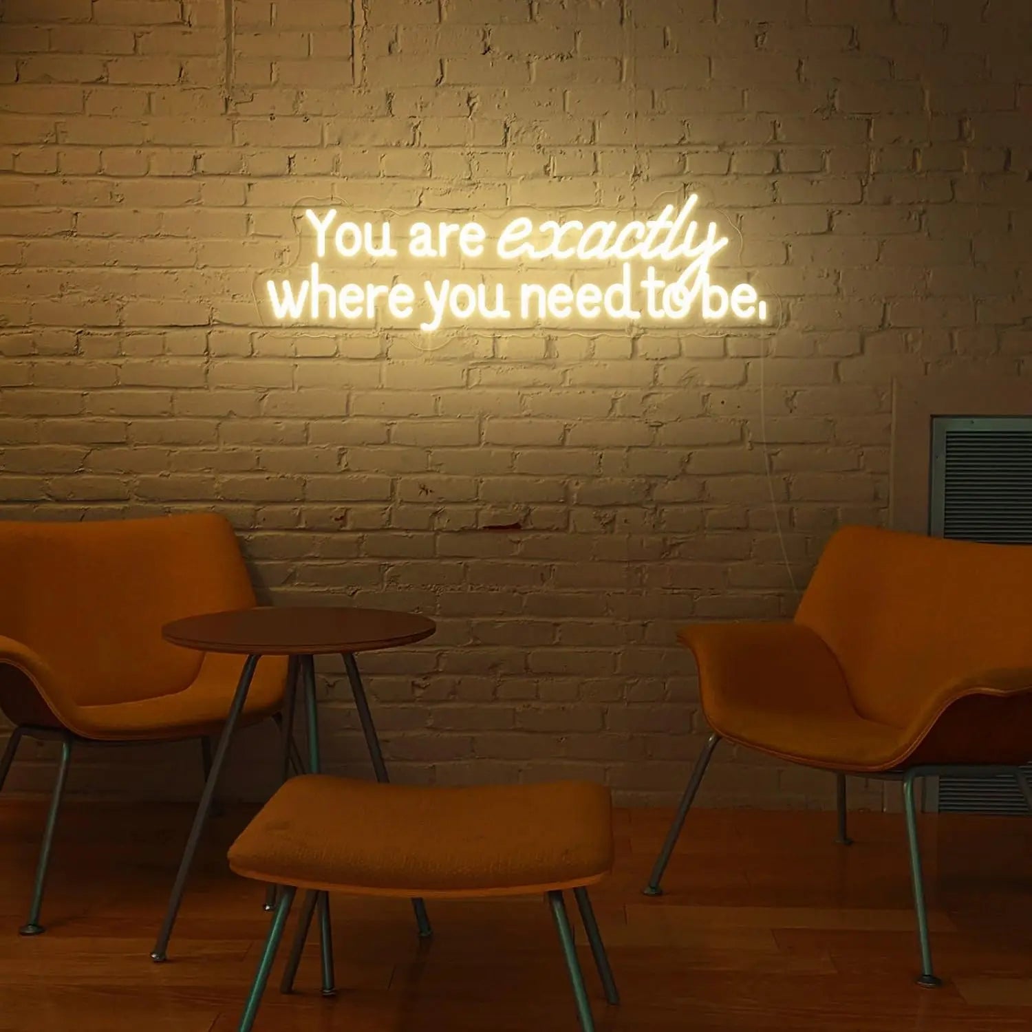 “You Are Exactly Where You Need To Be” LED Neon Sign – Wall Decor Light