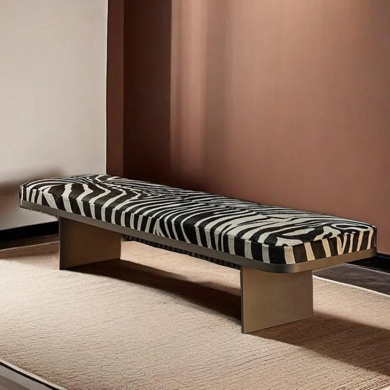 Soft Cushion Vanity Bench – Light Luxury Bedroom & Living Room Stool