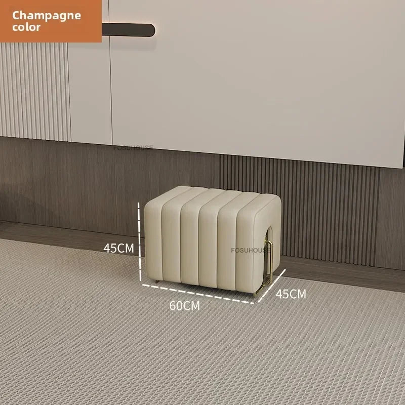 Nordic Luxury Hallway Ottoman Bench – Bedroom End & Shoe Cabinet Bench