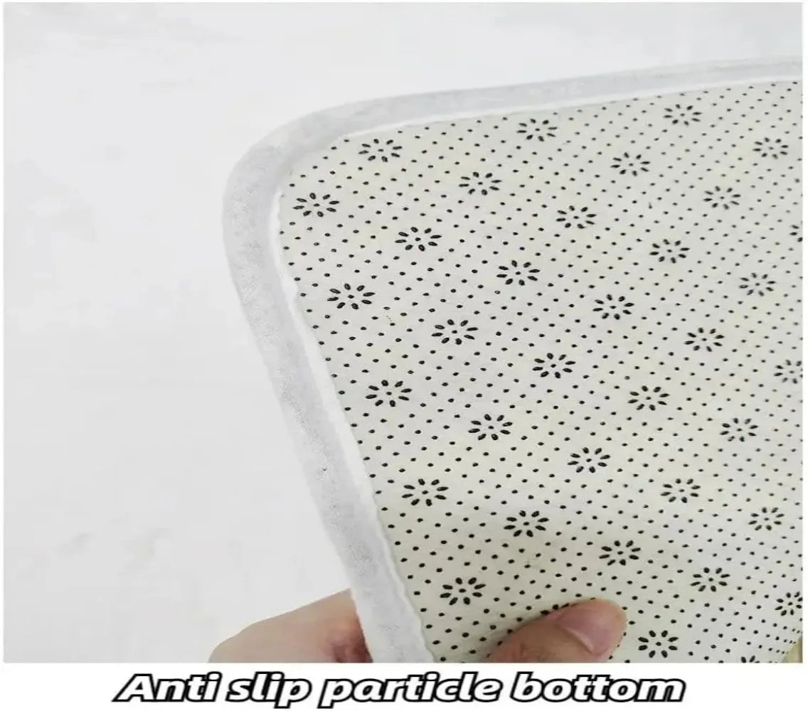 VIKAMA Black 8-Piece Billiards Carpet - Soft Fuzzy Living Room Floor Mat - Bedside Rug For Bedroom - Ideal For Soft Home Decor