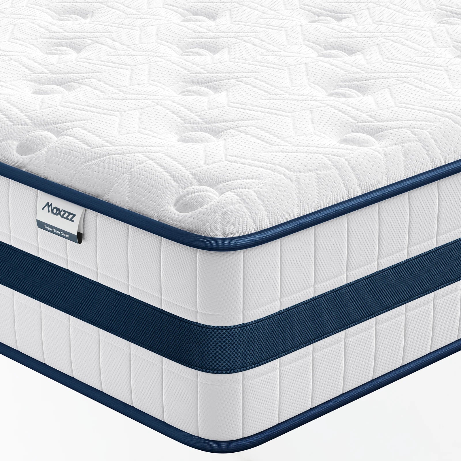 Maxzzz 10-12'' Twin/King/Queen Size Mattress, Bed with Gel Memory Foam & Individually Pocket Coils for Pressure Relief & Support