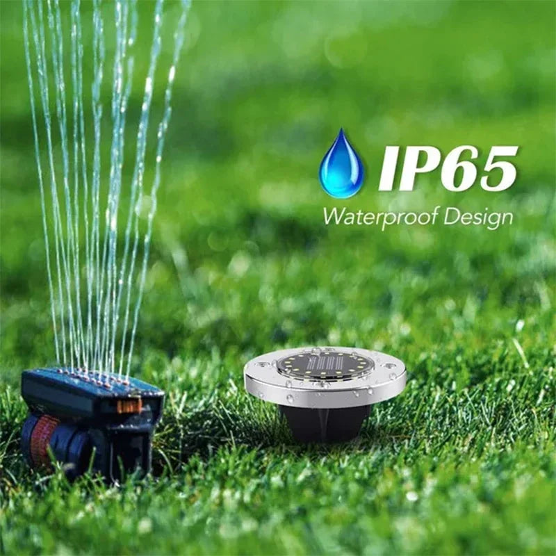 Solar Underground Disk Lights – Outdoor LED Ground Lights (1 / 4 / 8 Pack)