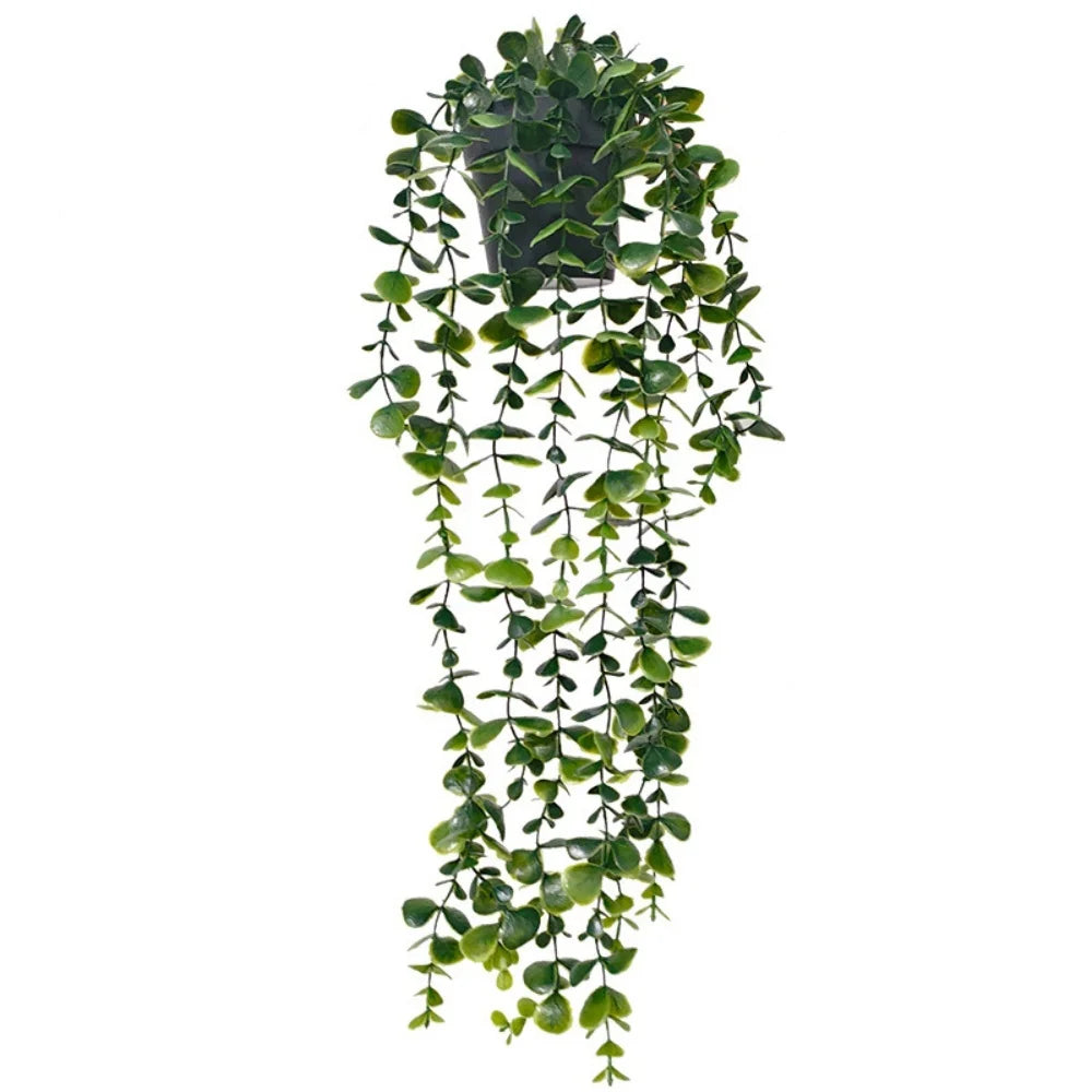 Artificial Plant Wall Hanging Fake Plants Green Leaf Flower Decor Room Simulation Bonsai Home Decoration Hotel Party