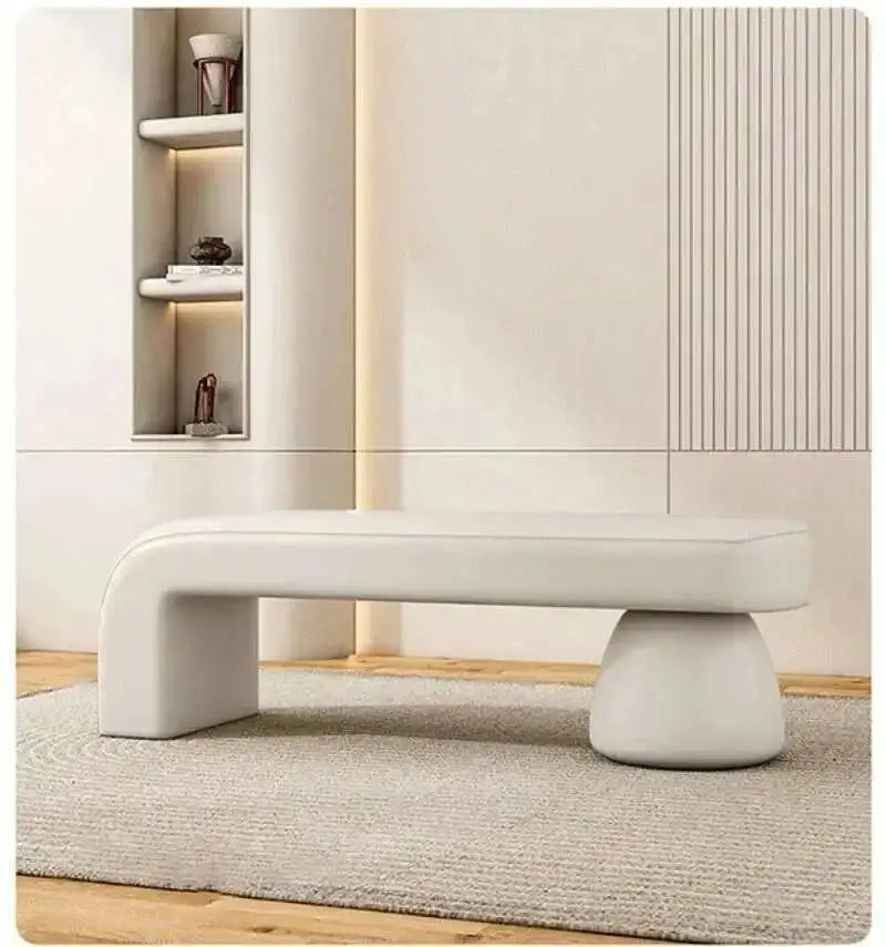 Nordic Shoe Changing Stool – Bedroom End-of-Bed Ottoman Bench