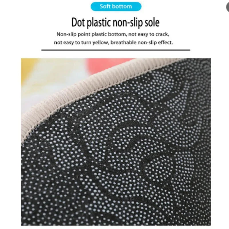 VIKAMA French-Style Round Imitation Cashmere Carpet Non-Slip Living Room Sofa Coffee Table Bedroom Bedside Floor Rug Home Decor