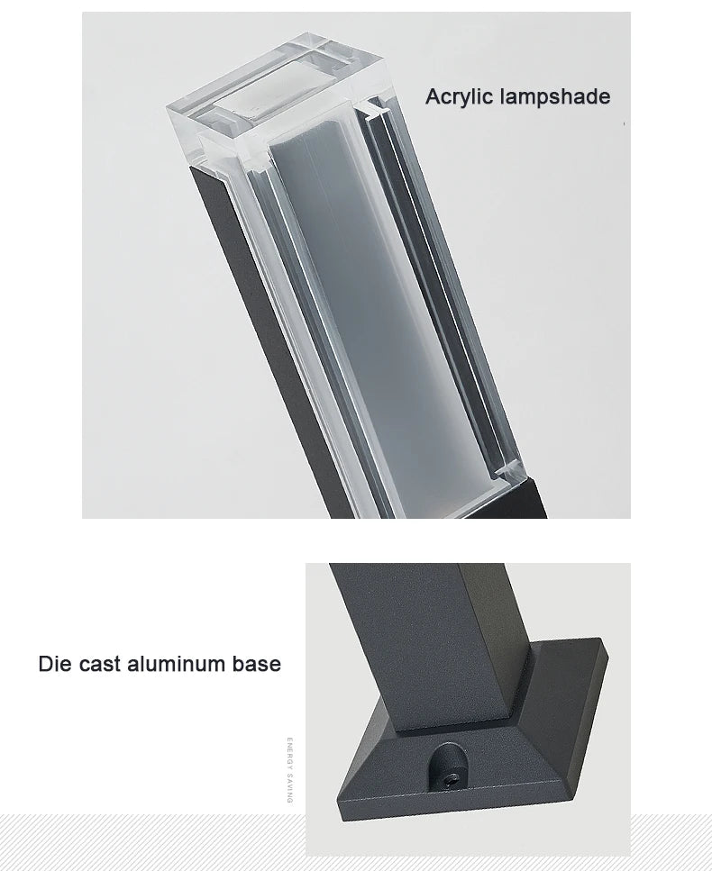 Aluminum Modern minimalist square garden villa park landscape lights, LED lawn lights, outdoor waterproof courtyard lights