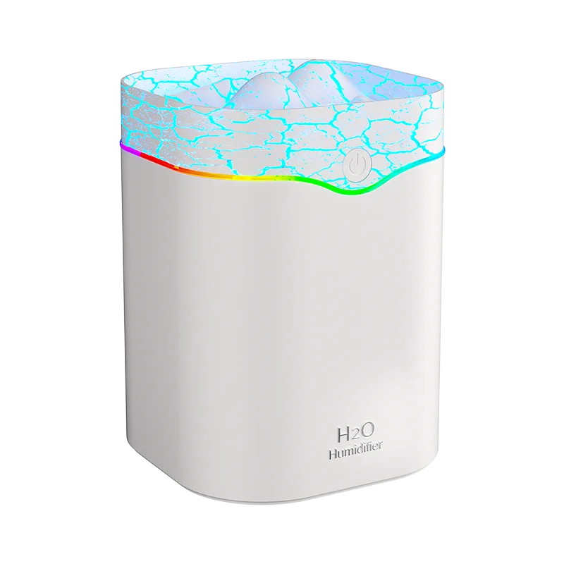 3 nozzles 2L large capacity humidifier cracked flame mountain USB powered mist volume adjustment, home bedroom