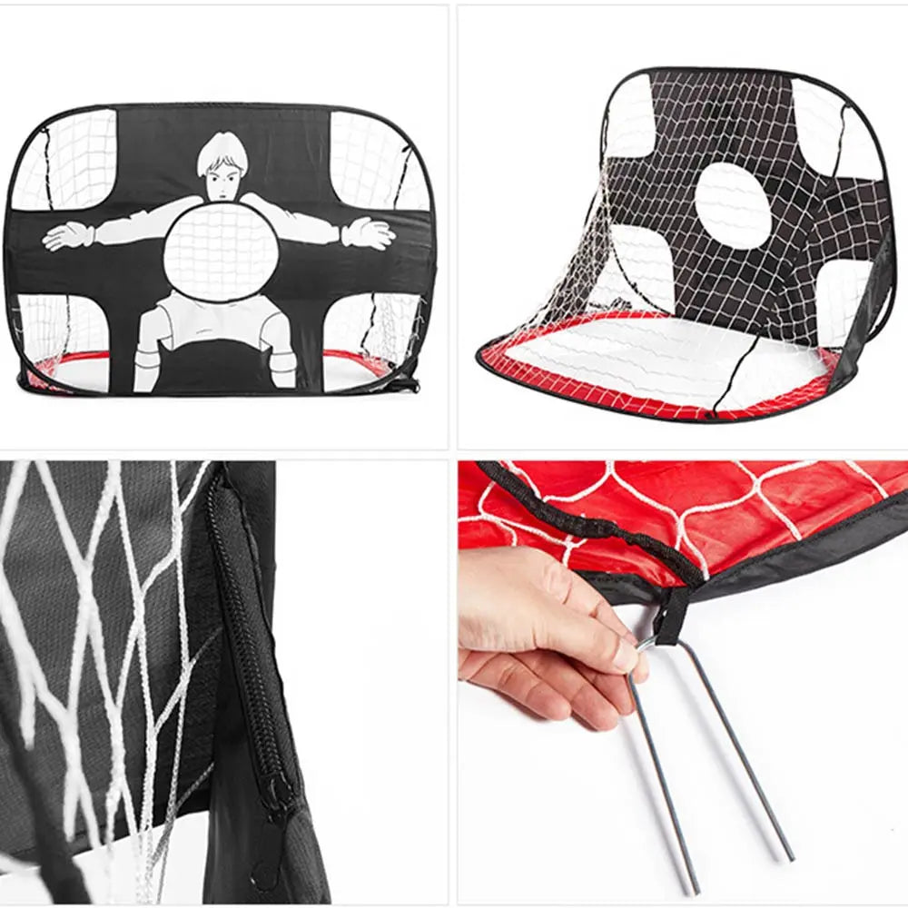 Foldable Football Goal – Nylon Soccer Target Net for Kids & Adults