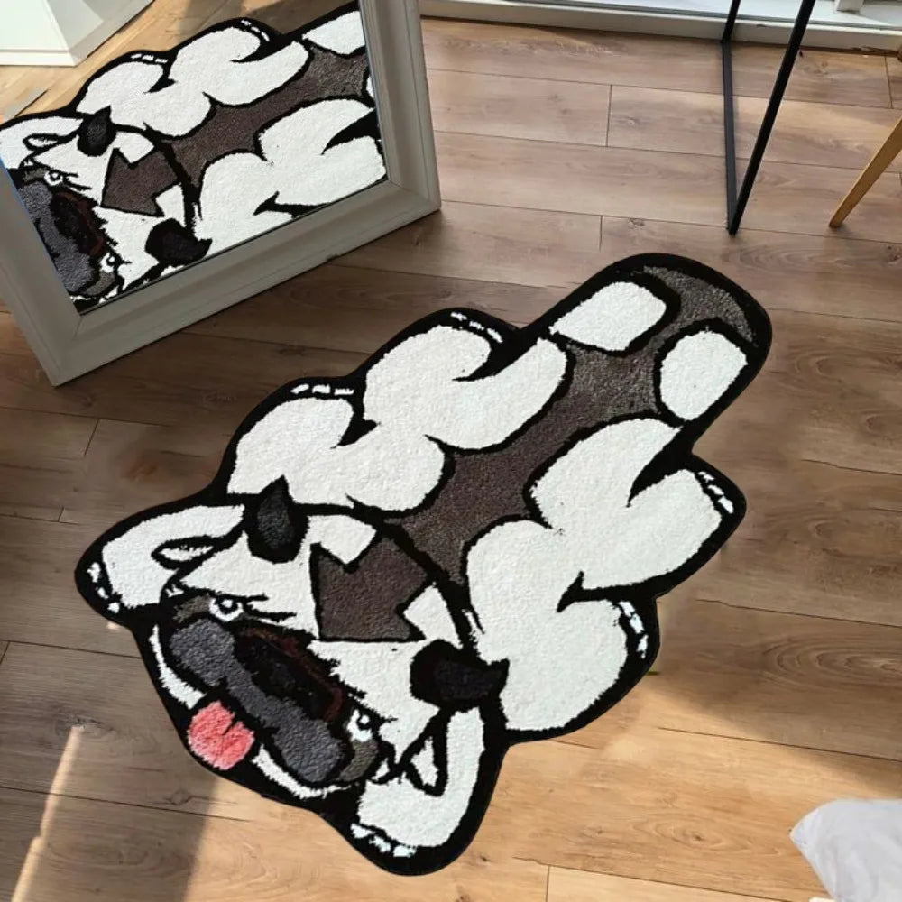 VIKAMA Cartoon Cute Rug - Warm Bedside Rug for Bedroom, Coffee Table Rug, Sofa Rug, Floor Mat for Home Decoration