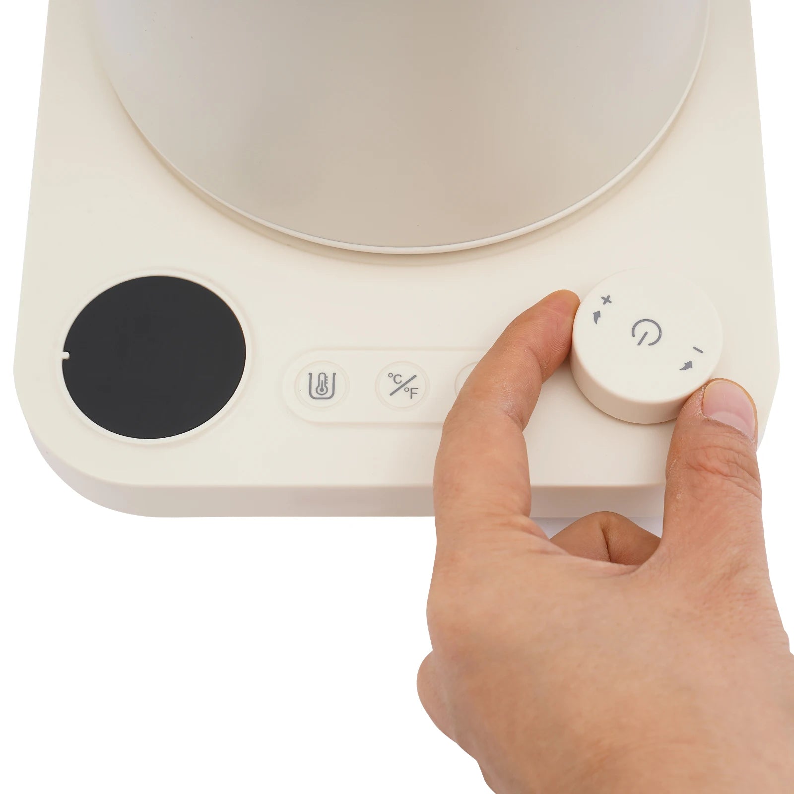 Electric Gooseneck Kettle for Coffee & Tea – 0.9L Stainless Steel Hot Water Kettle with LED Display (White)