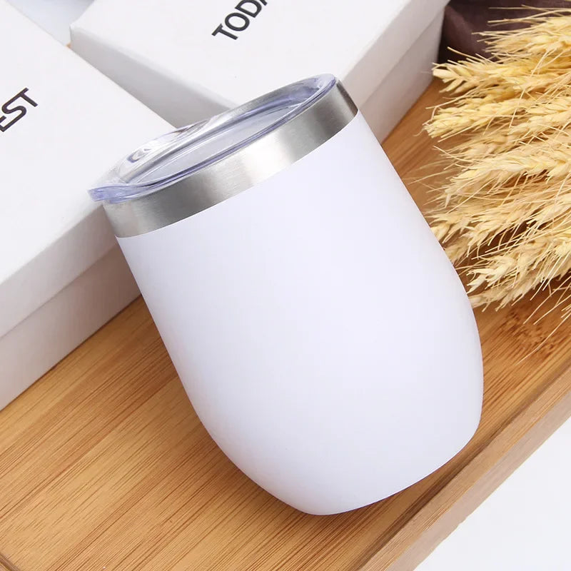 Stemless 12oz Insulated Wine Tumbler – Double-Wall Stainless Steel Travel Cup