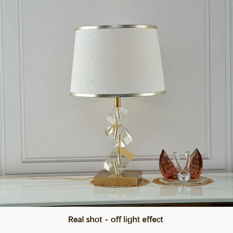 Modern Crystal LED Table Lamp Simple Luxurious Creative for Home Decor Living Room Bedroom Bedside Decorative Table Lighting