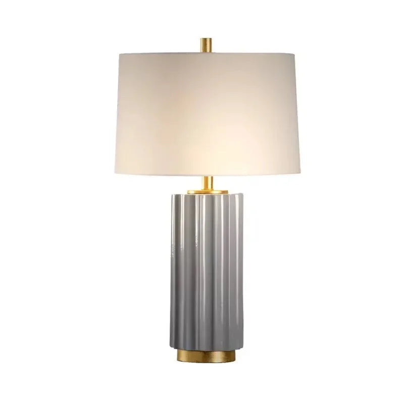 TEMOU Modern Ceramic Table Lamp LED Creative Simple Bedside Desk Lights for Home Living Room Bedroom Decor