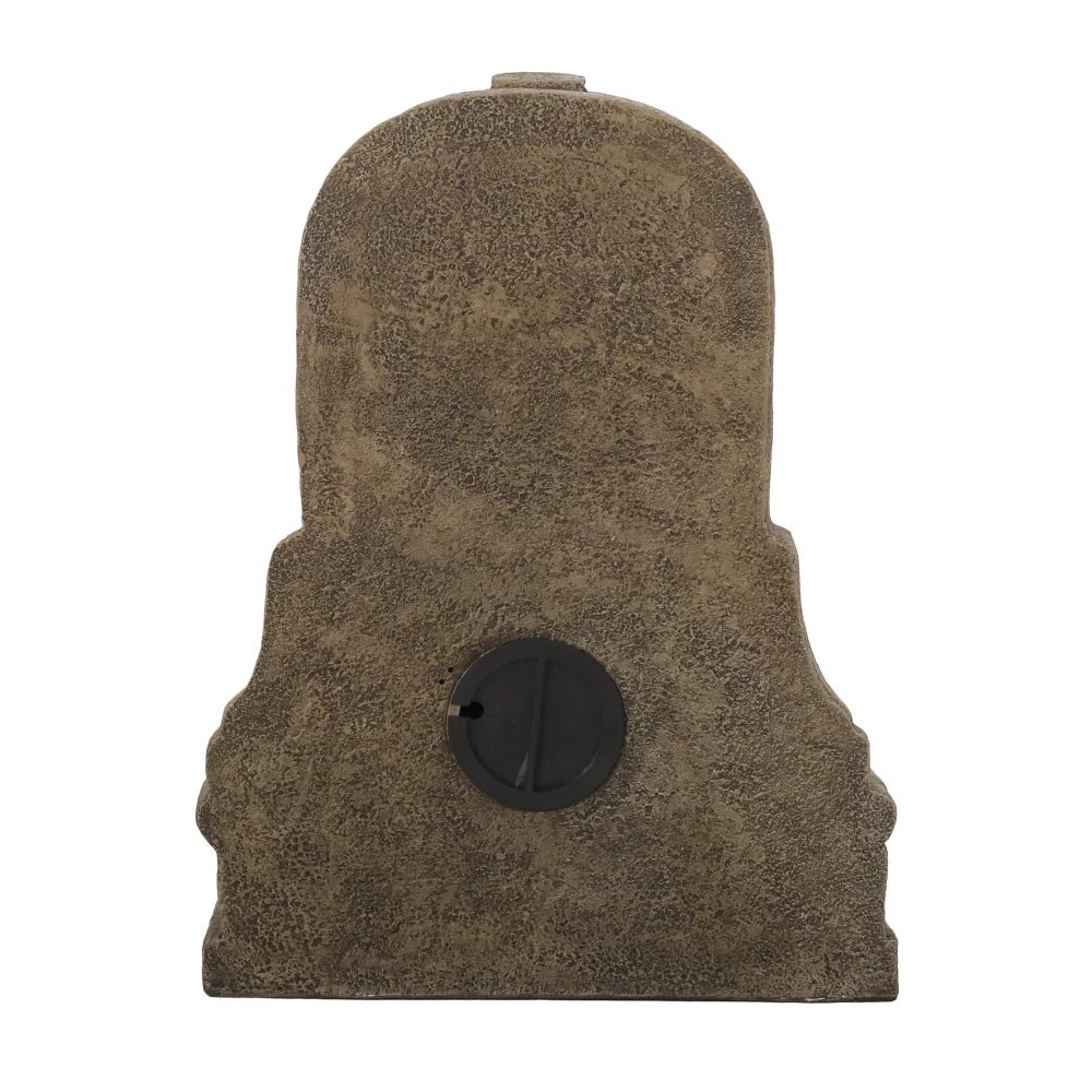 29" Stone Gray Outdoor Water Fountain Weatherproof Standing Waterfall Roman-Style 2-Tier Floor Water Flows for Garden Backyard