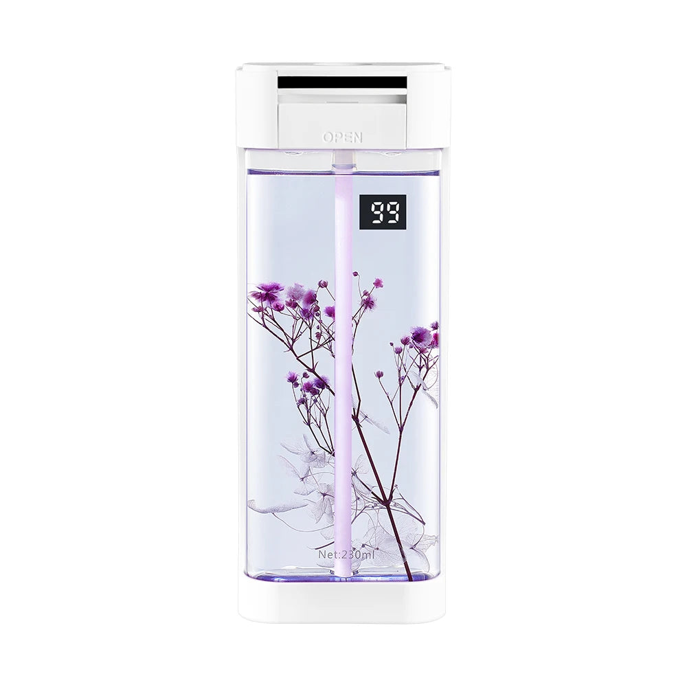 230ml Large Capacity Ultrasonic Aroma Diffuser,  (Desktop/Wall-Mount) Quiet USB Diffuser with 4-Setting Timer for Home, Hotel