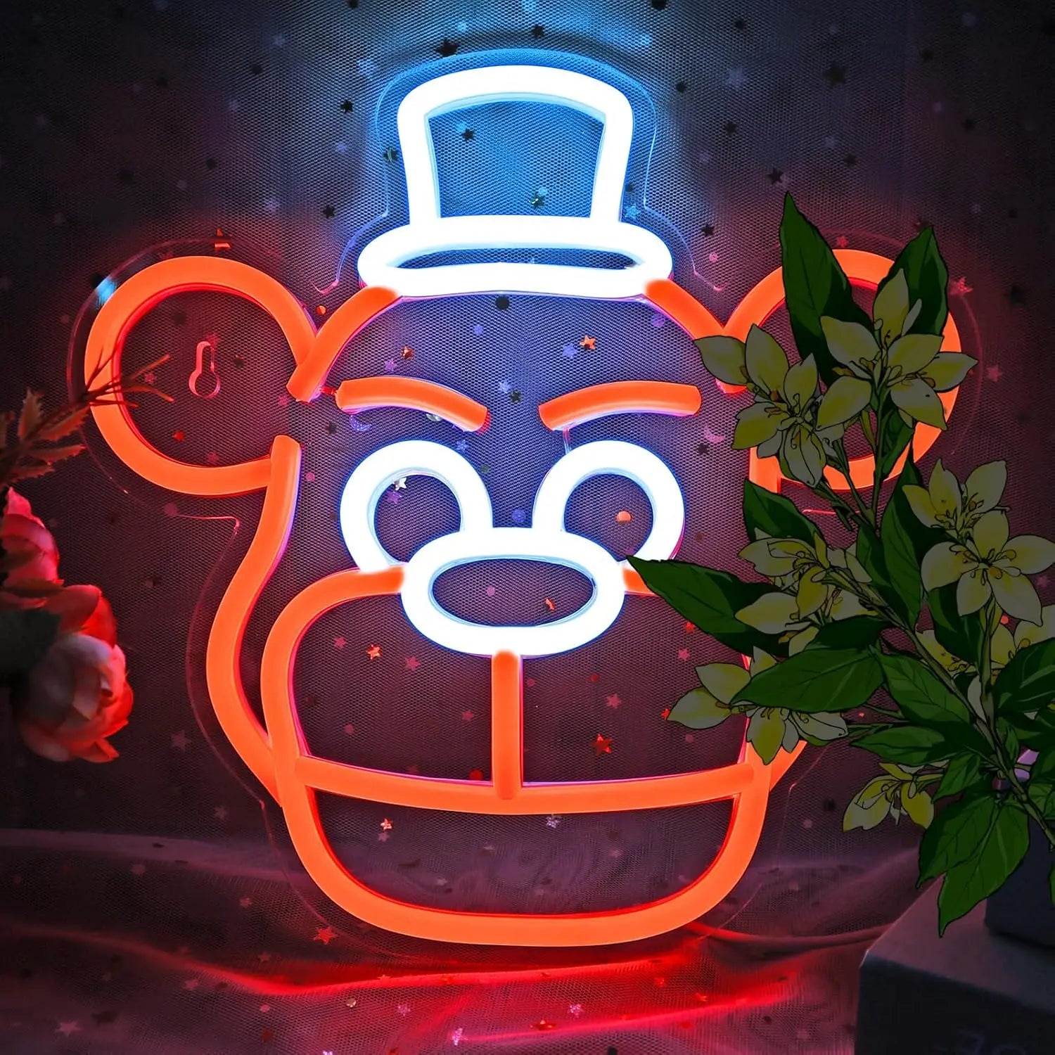 Cute Bear Neon Sign USB Dimmable LED Neon Light for Bedroom Game Room Man Cave Birthday Party Home Decoration Christmas Gift