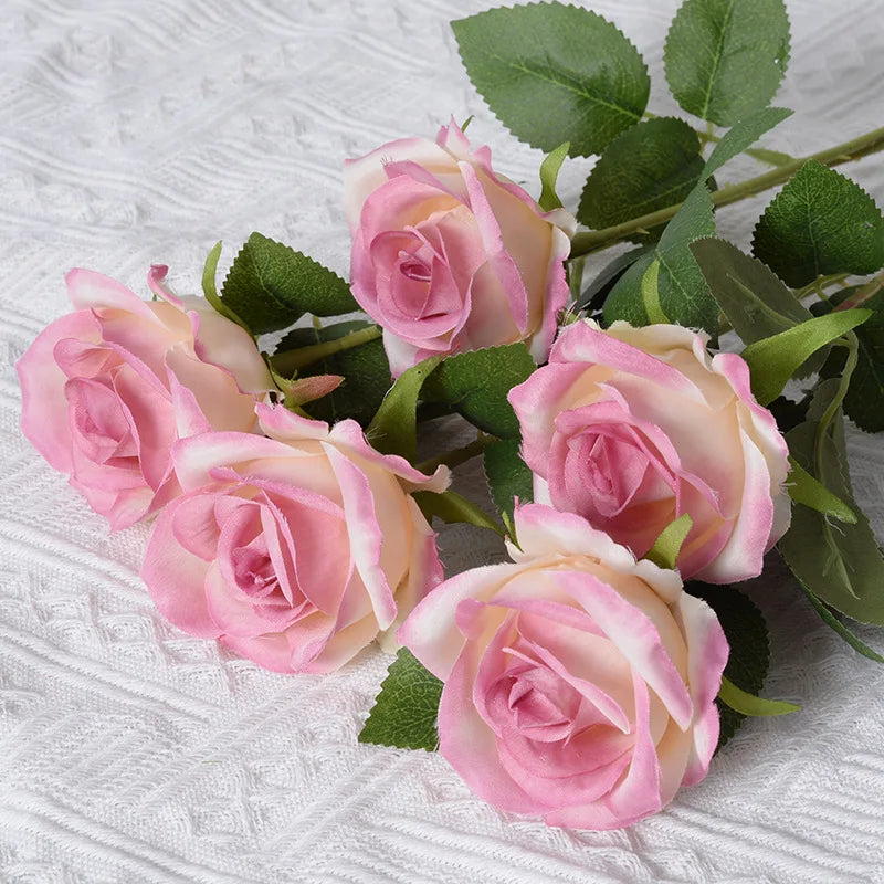 Artificial Rose Stems – 51cm Decorative Flowers (1 / 3 / 5 / 10 Pack)