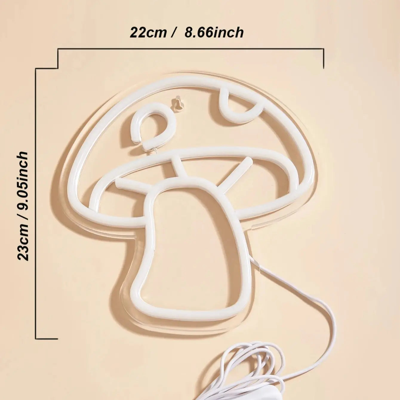 Chi-buy LED Neon Mushroom USB Powered Neon Signs Night Light 3D Wall Art Bedroom Living Room Decor Lamp Signs