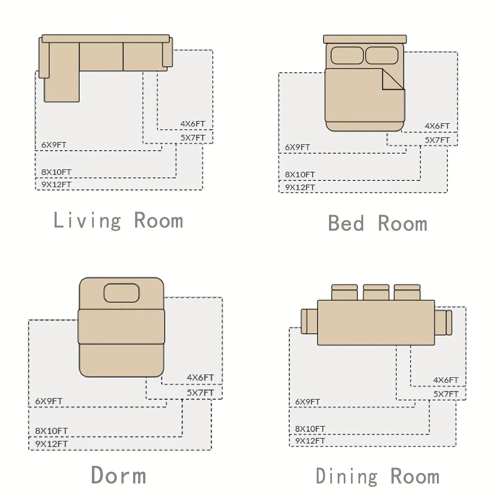 Purple Soft Shaggy Non-Slip Rugs for Living Room/Bedroom/Nursery – Luxury Plush Carpet with 4 Rug Stickers, Ideal Room Decor Rug