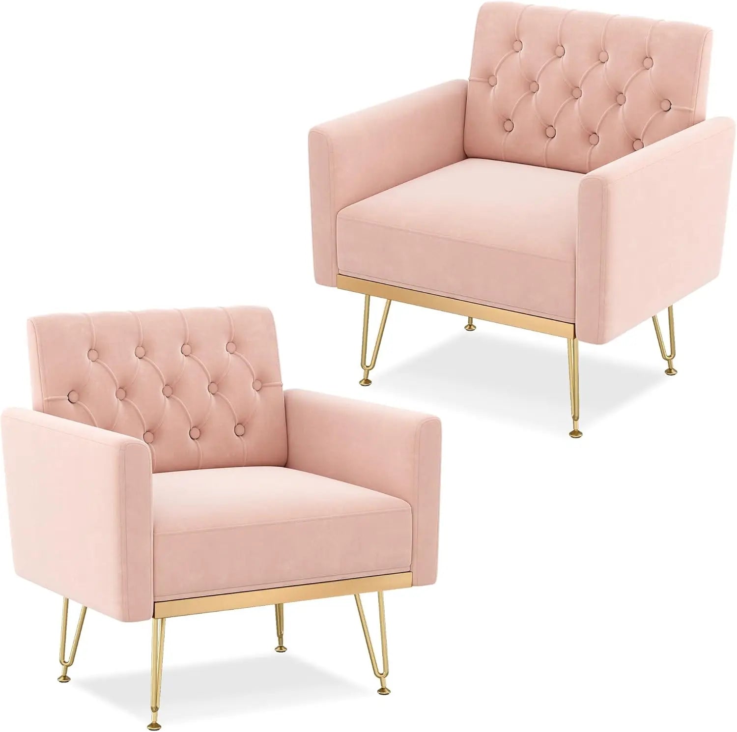 Mid-Century Modern Velvet Accent Chair – Oversized Upholstered Reading Armchair