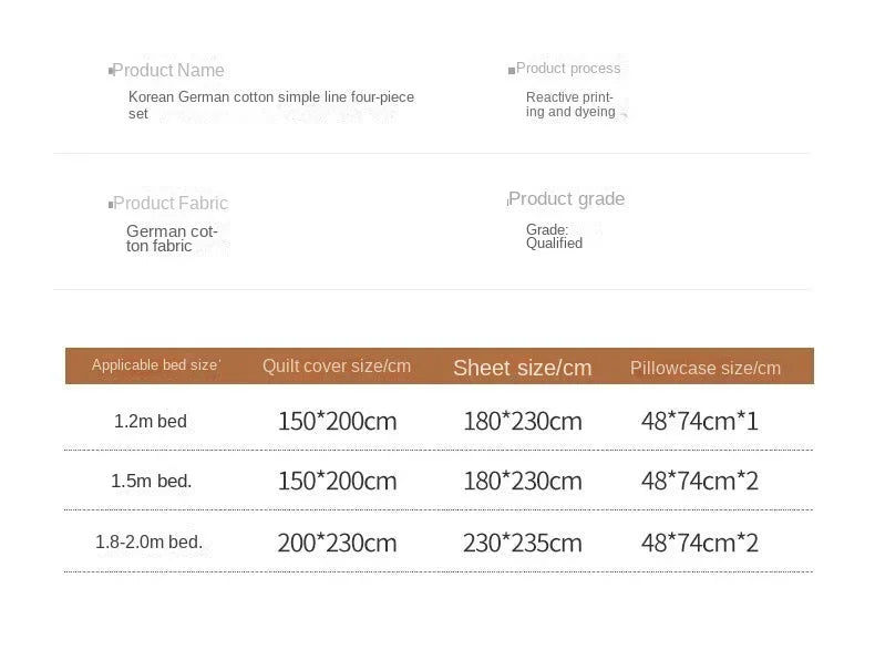 Simple Red and Blue Striped Duvet Cover and Four Piece Bed Sheet Set with Washed Cotton Bedding on the Bed