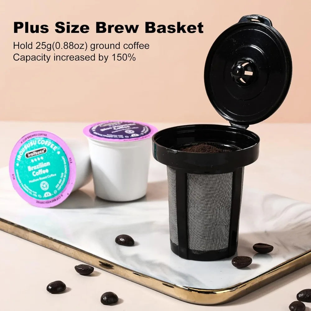 2-in-1 Single Serve Coffee Maker – K-Cup & Ground Coffee Compatible, 6–14oz Brew