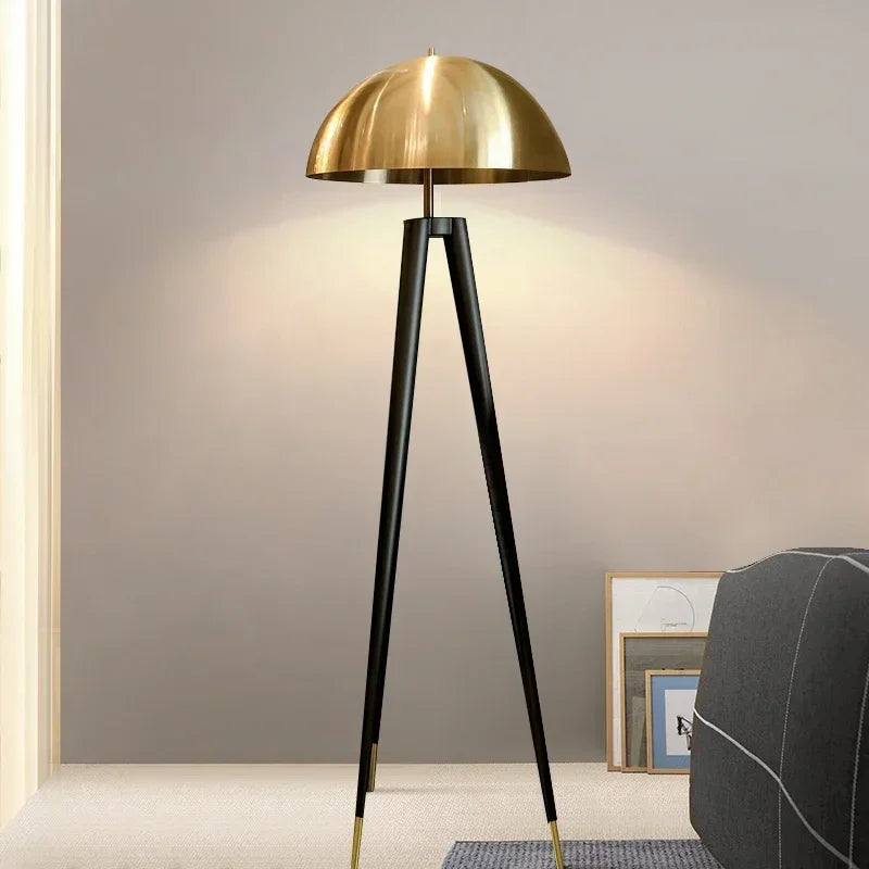 Nordic Postmodern Tripod Floor Lamp Vintage Mushroom LED Standing Light for Living Room Study Bedroom Office Home Decor Lighting