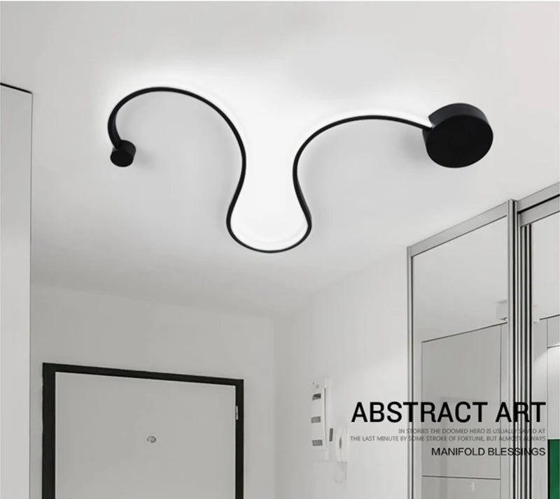 Black Modern Led Wall Sconce Lamp For Bedroom Living Room Hallway Stairs Home Minimalist Long Led Wall Light With Remote Control