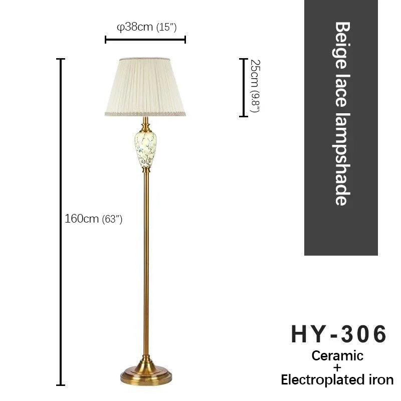 GISELLE Modern Ceramics Floor Lamps Standing LED Creative American Luxury Fashion Table Light For Home Living Room Bedroom