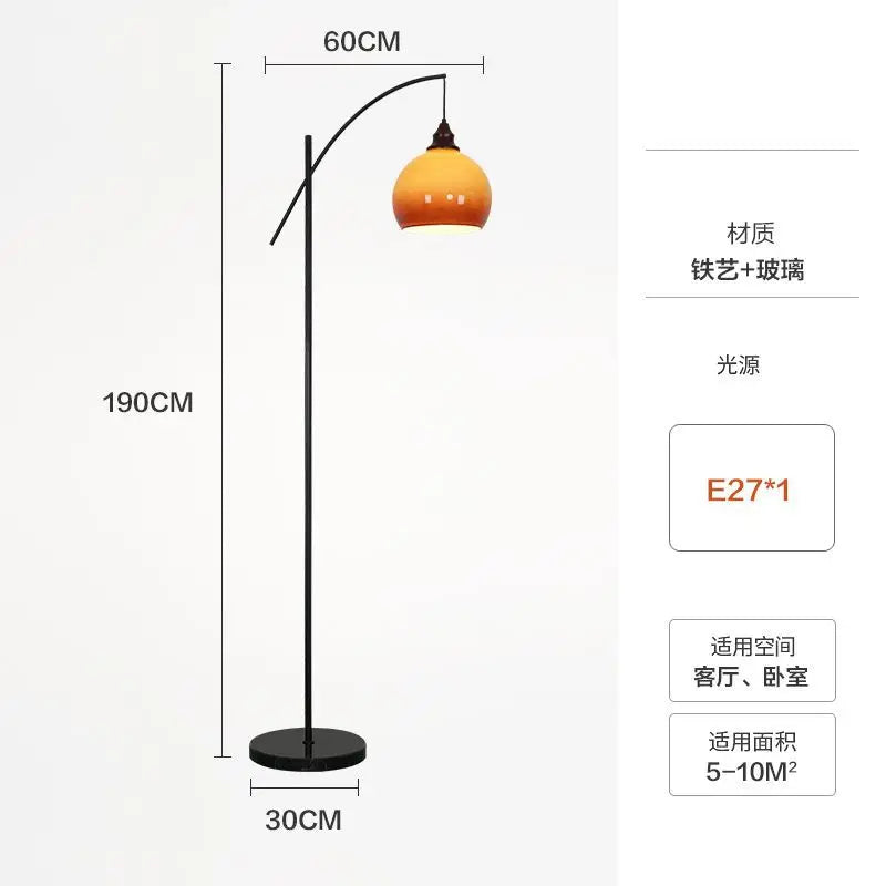 Medieval Floor Lamp Apartment Living Room Retro Sofa Fishing Lamp Bedroom Japanese Floor Light LED Lighting Decorative Lights
