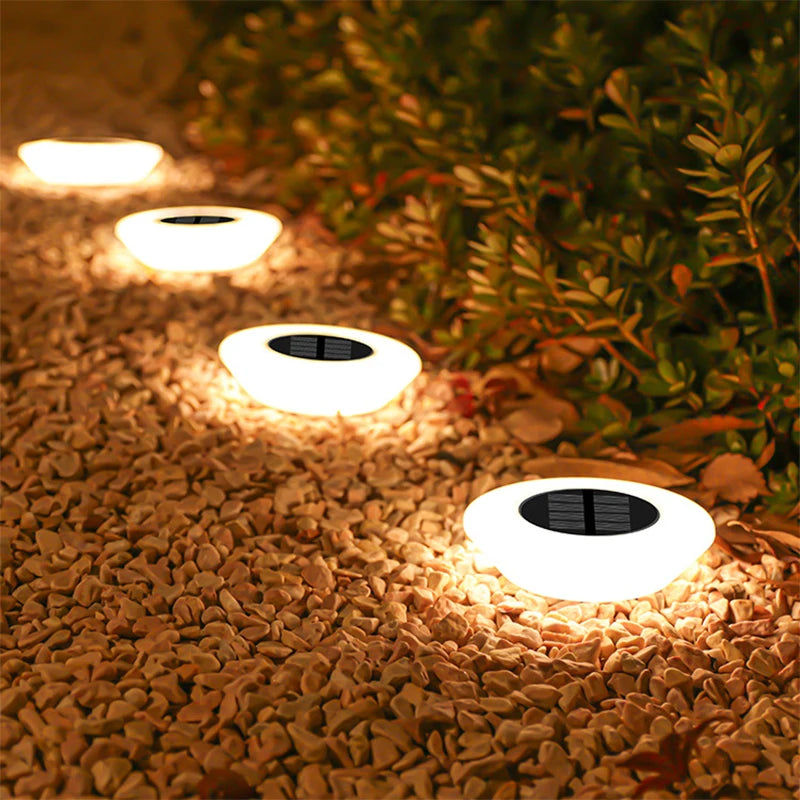 Solar Ground Lights – 14 LED Outdoor Landscape Lights (1 / 4 Pack)