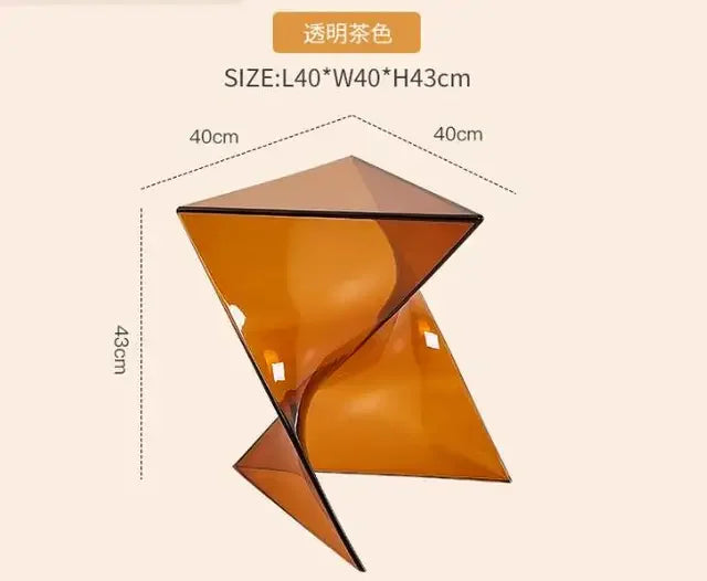 Light Luxury Coffee Table for Home, Transparent Acrylic Sofa Side Table, Designer Small Apartment Simple Bedside Table