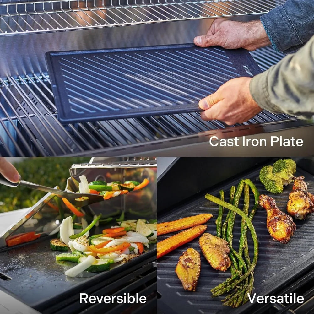 Stainless Steel 4-Burner Propane Gas Grill with Infrared Side Sear and Side Burners