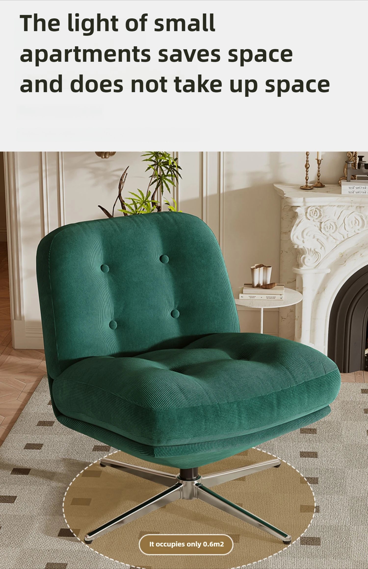 Light Luxury Single Sofa Chair – Bauhaus Medieval Leisure Accent Chair