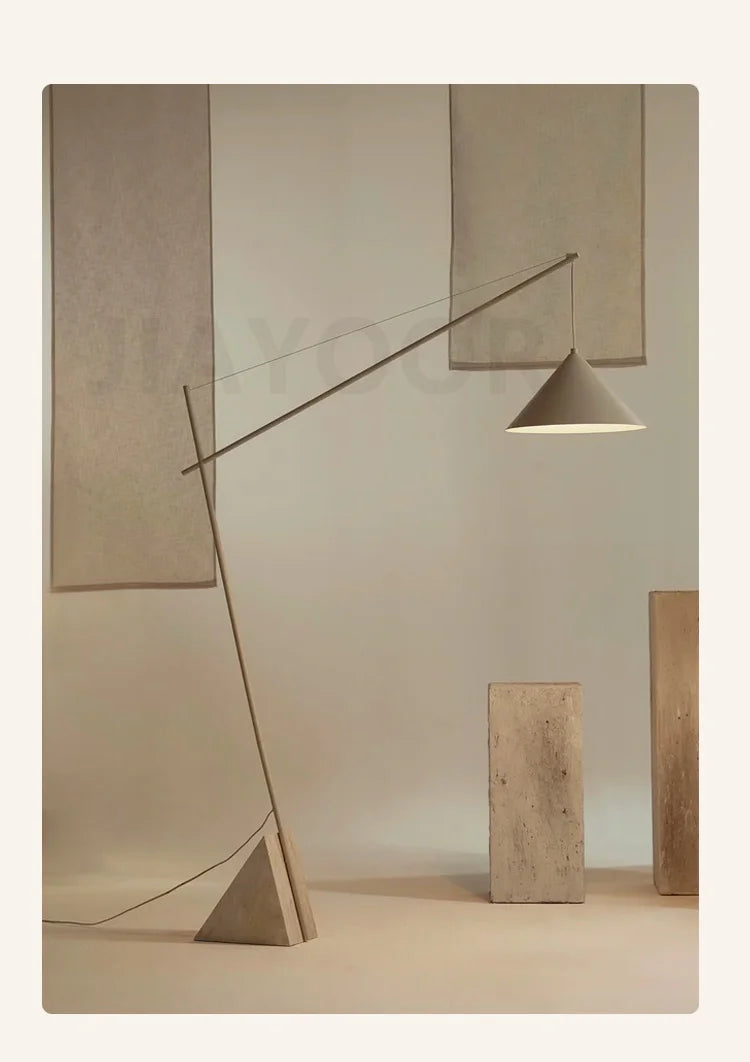 Light French Floor Lamp Nordic Modern Living Room Lamp Bedroom Marble Standing Lamp Fishing Lamp Home Decoration Lamp LED Light