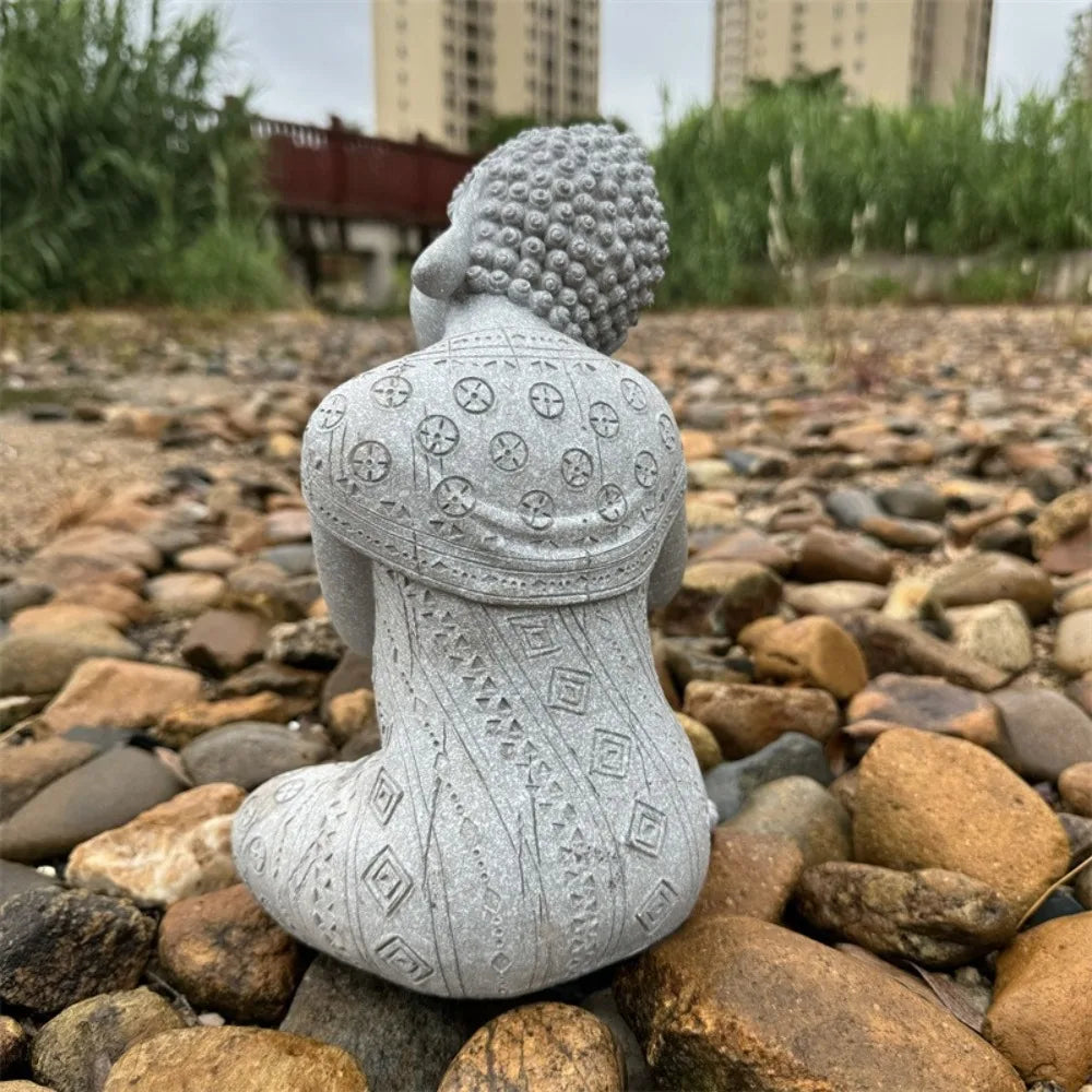 Garden 9.84inch Buddha Statue Resin Large Meditation Buddha Zen Decor Indoor Outdoor