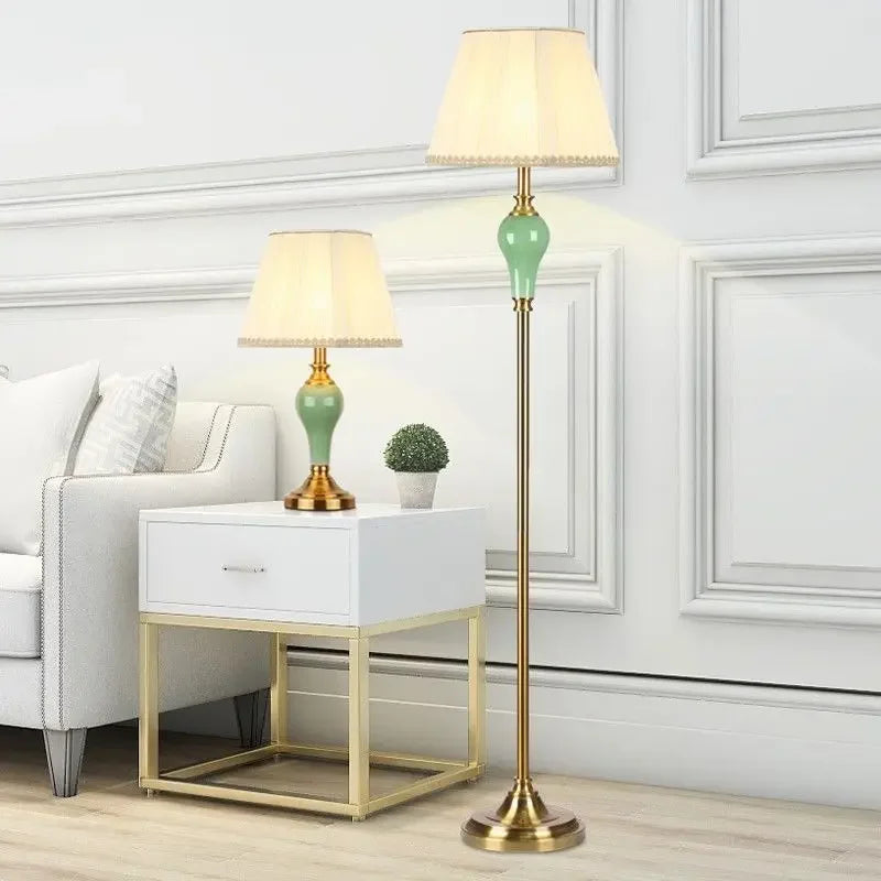 GISELLE Modern Ceramics Floor Lamps Standing LED Creative American Luxury Fashion Table Light For Home Living Room Bedroom