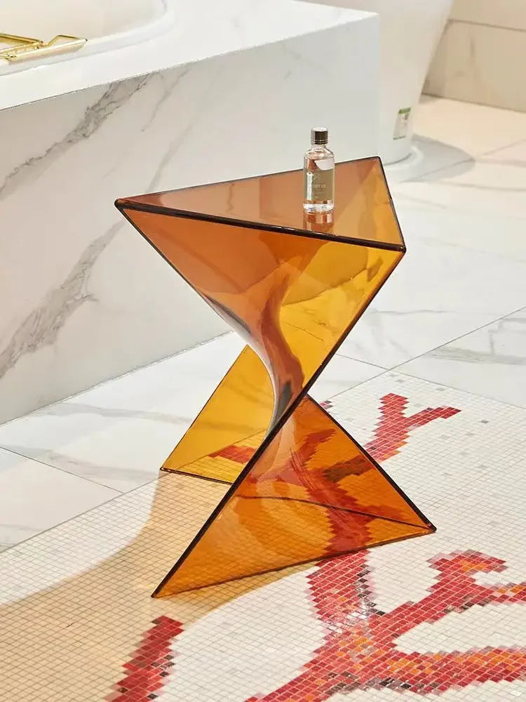 Light Luxury Coffee Table for Home, Transparent Acrylic Sofa Side Table, Designer Small Apartment Simple Bedside Table