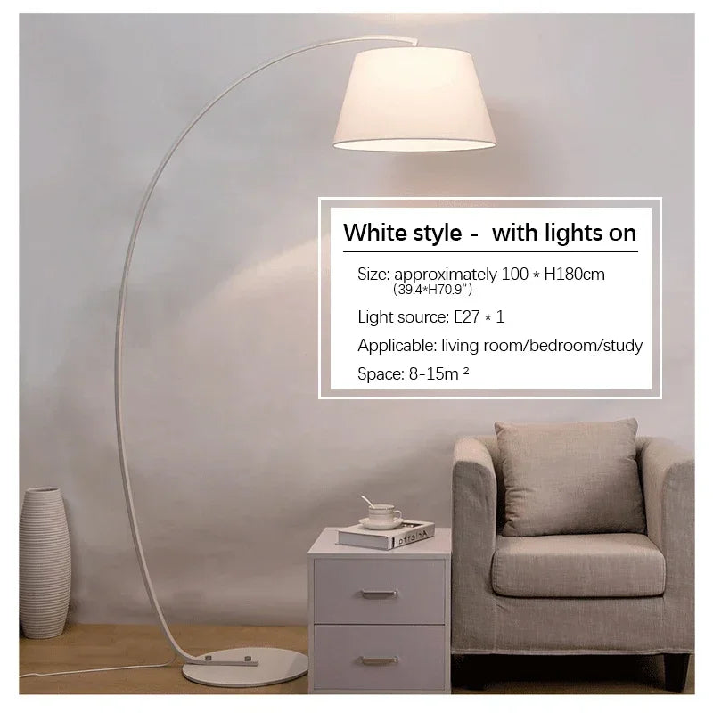 OULALA Nordic  Fishing Floor Lamp Modern Family Beside The Sofa LED Decorative Standing Light