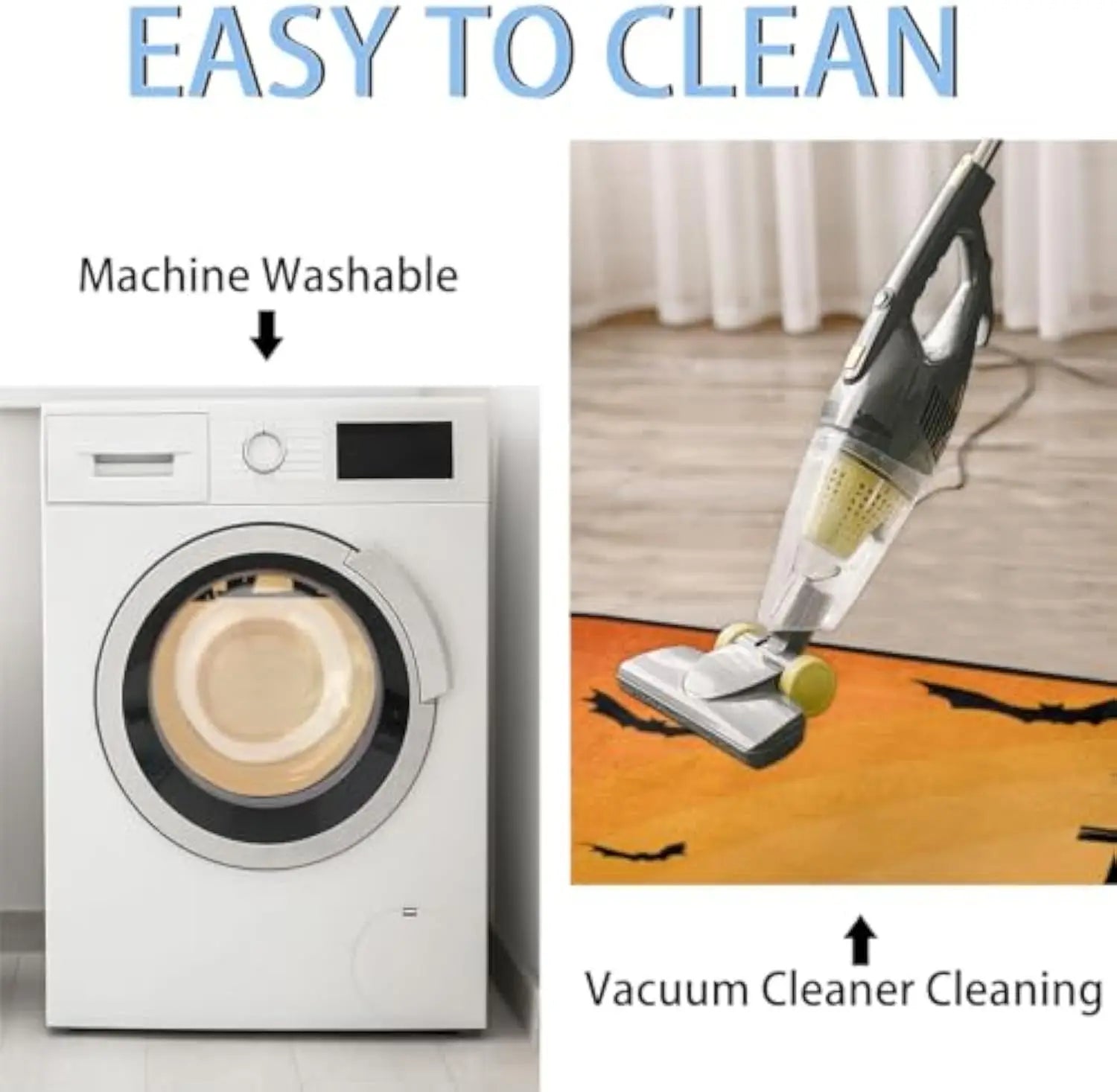 VIKAMA Machine Washable Hallway Runner Rug Easy Clean Non Shedding Bedroom Living Room Dining Room Kitchen Patio Home Decor