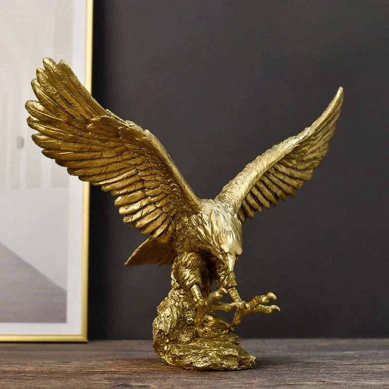 1pc Modern Abstract Resin Eagle Statue Majestic Winged Creature Intricate Detailing Living Room Office Decor Gift 18.5cm