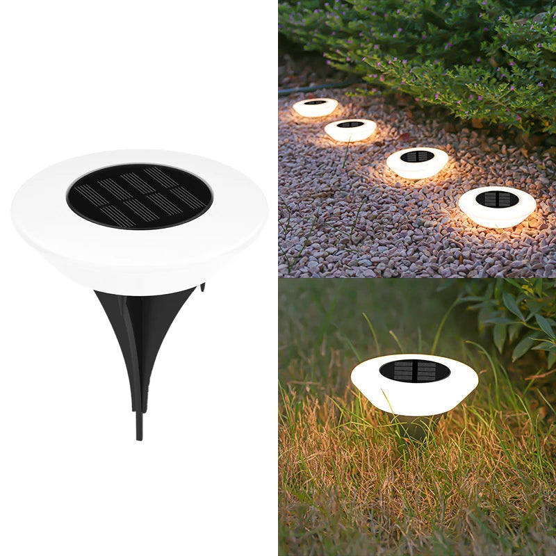 Solar Ground Lights – 14 LED Outdoor Landscape Lights (1 / 4 Pack)