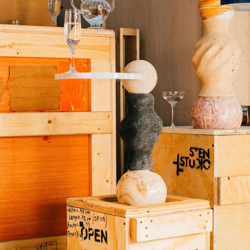 Natural marble round edge table living room high-end small coffee table coffee table