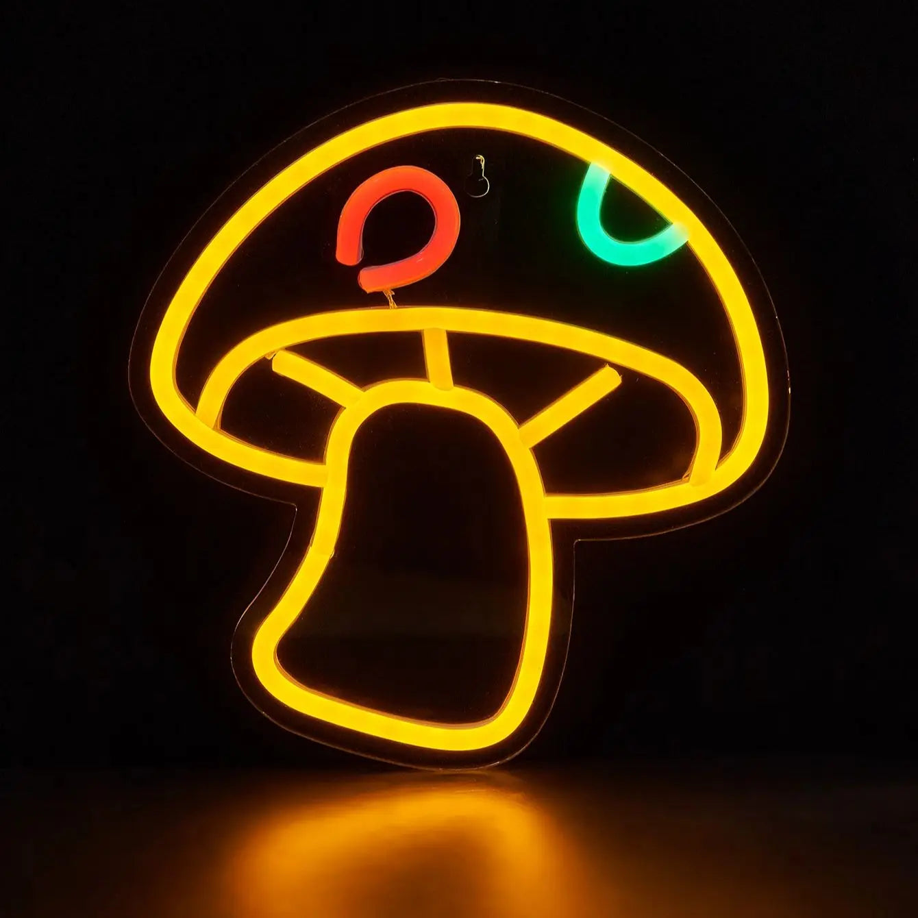 Chi-buy LED Neon Mushroom USB Powered Neon Signs Night Light 3D Wall Art Bedroom Living Room Decor Lamp Signs