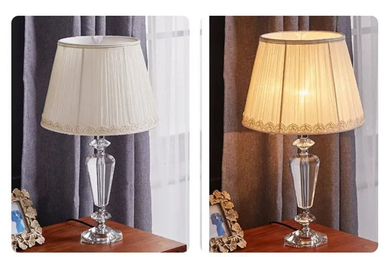 Luxury Crystal Table Lamp  Fashion Modern Living Room Bedroom Study Villa Hotel Home Decoration Lightled lamp led lamp