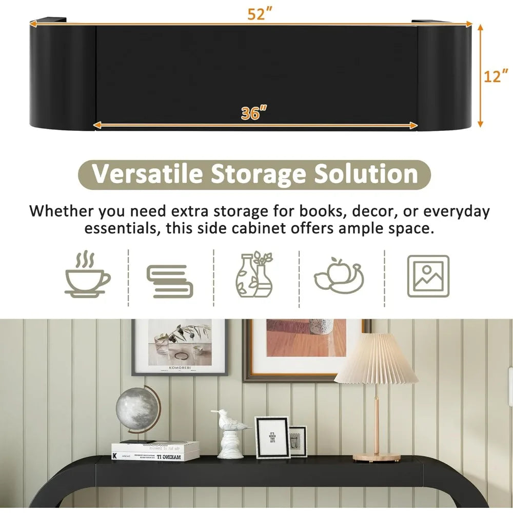 52 Curved Console Table for Entryway Modern Arched Console Tables Entry Way Table Narrow Foyer Table Behind Couch for Corridor L