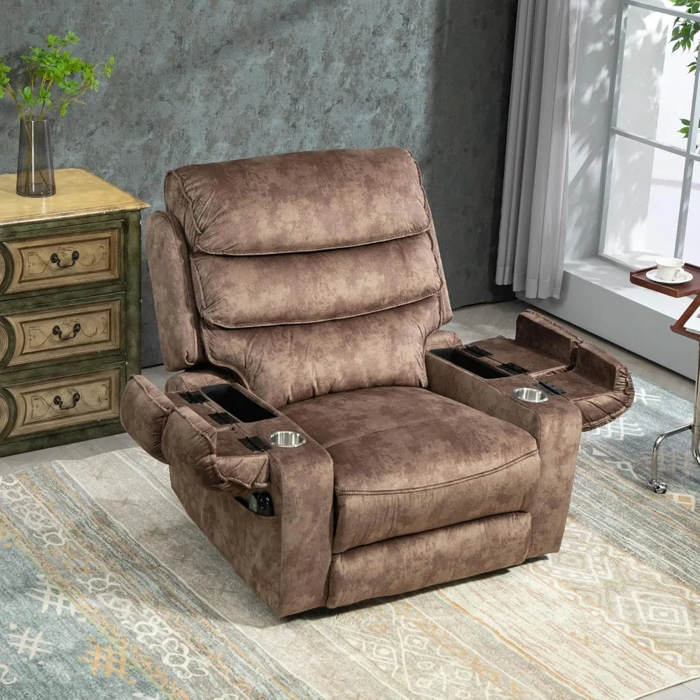 27in Extra Wide Power Lift Recliner Chair for Big Tall with Extended Footrest Heat Massage, Oversized Electric Lift Recliner Cha